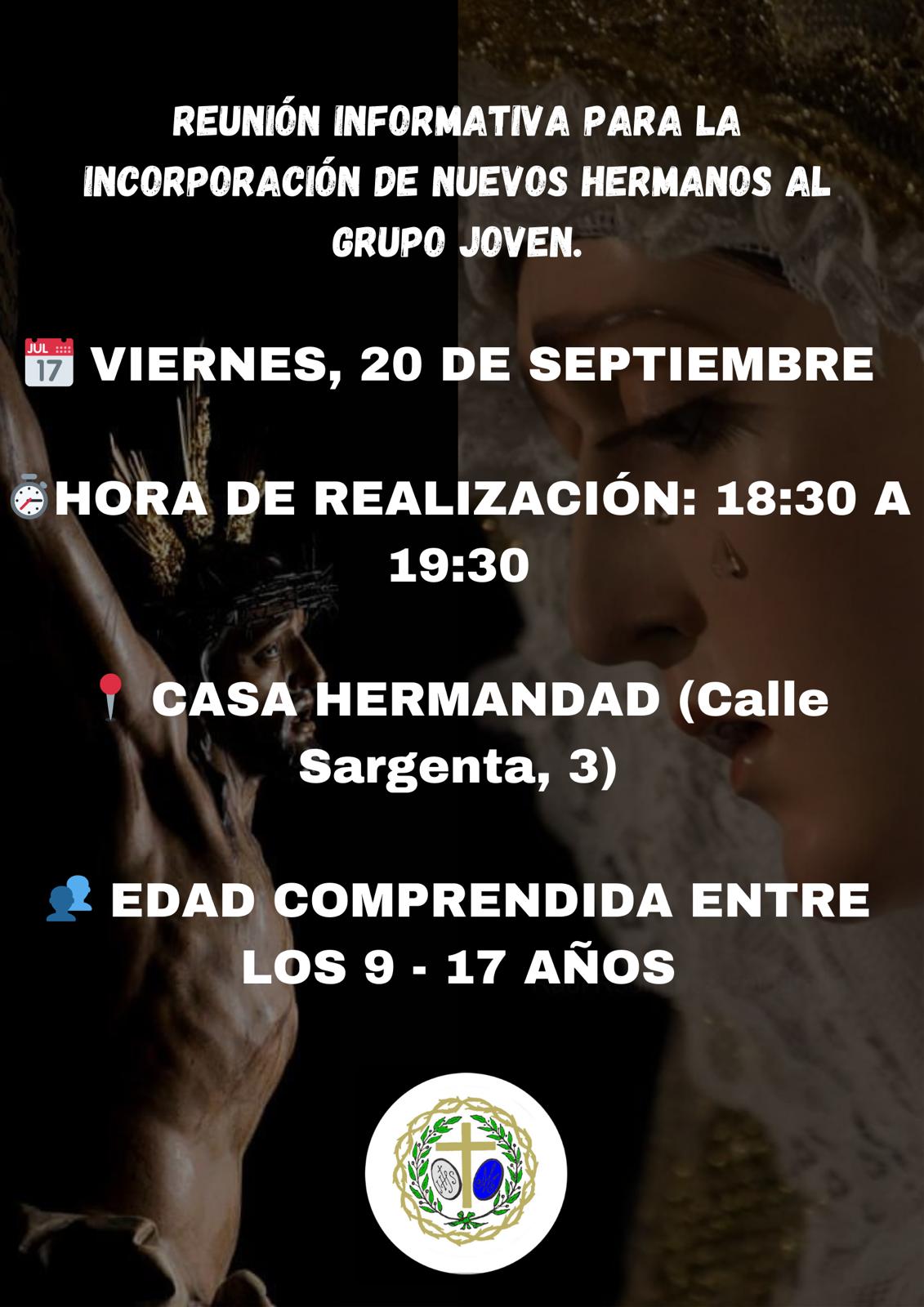 CONVOCATORIA DEL GRUPO JOVEN DE LA HERMANDAD